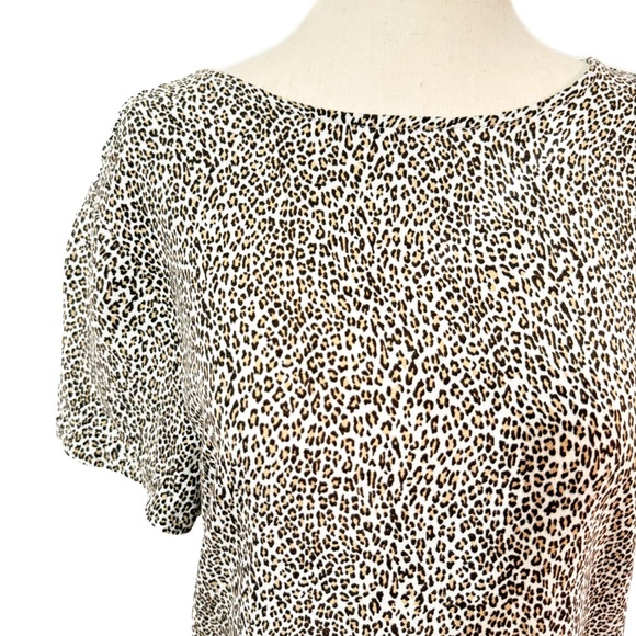 NWOT Jenni Kayne Leopard Print Soft Tee Dress S - Picture 2 of 7